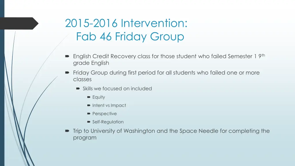 2015 2016 intervention fab 46 friday group