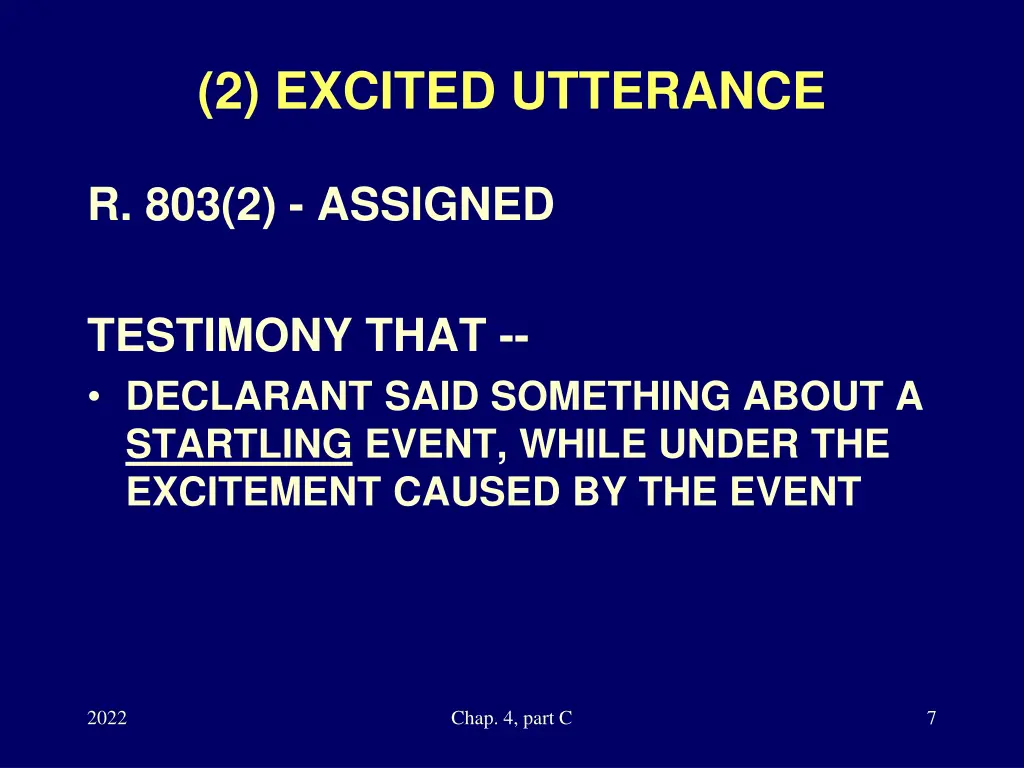 2 excited utterance