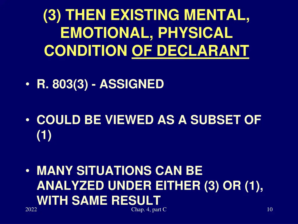 3 then existing mental emotional physical