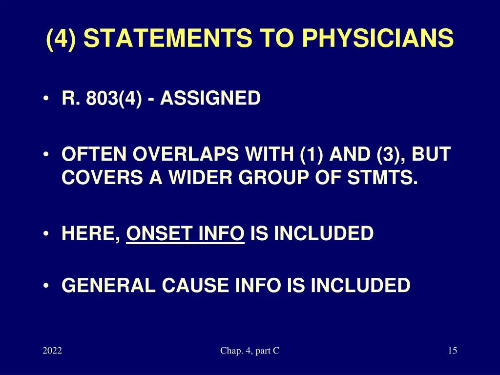 4 statements to physicians