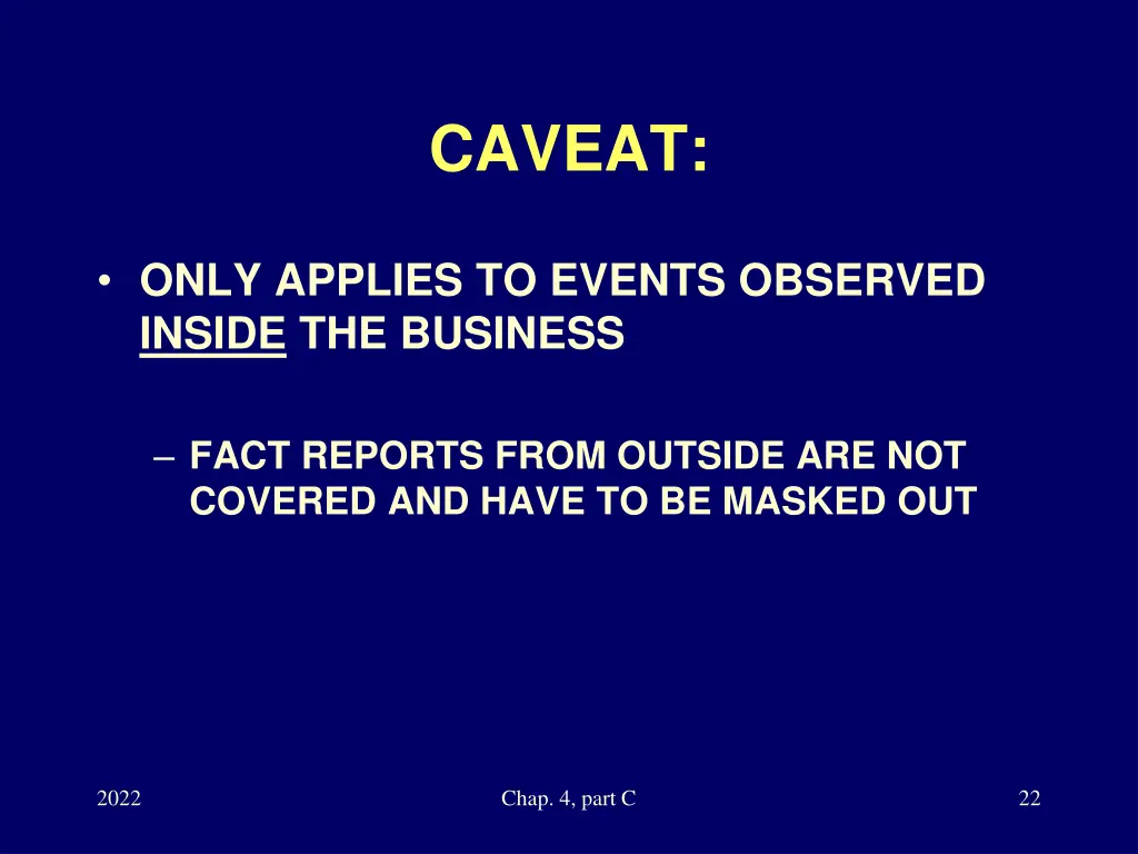 caveat