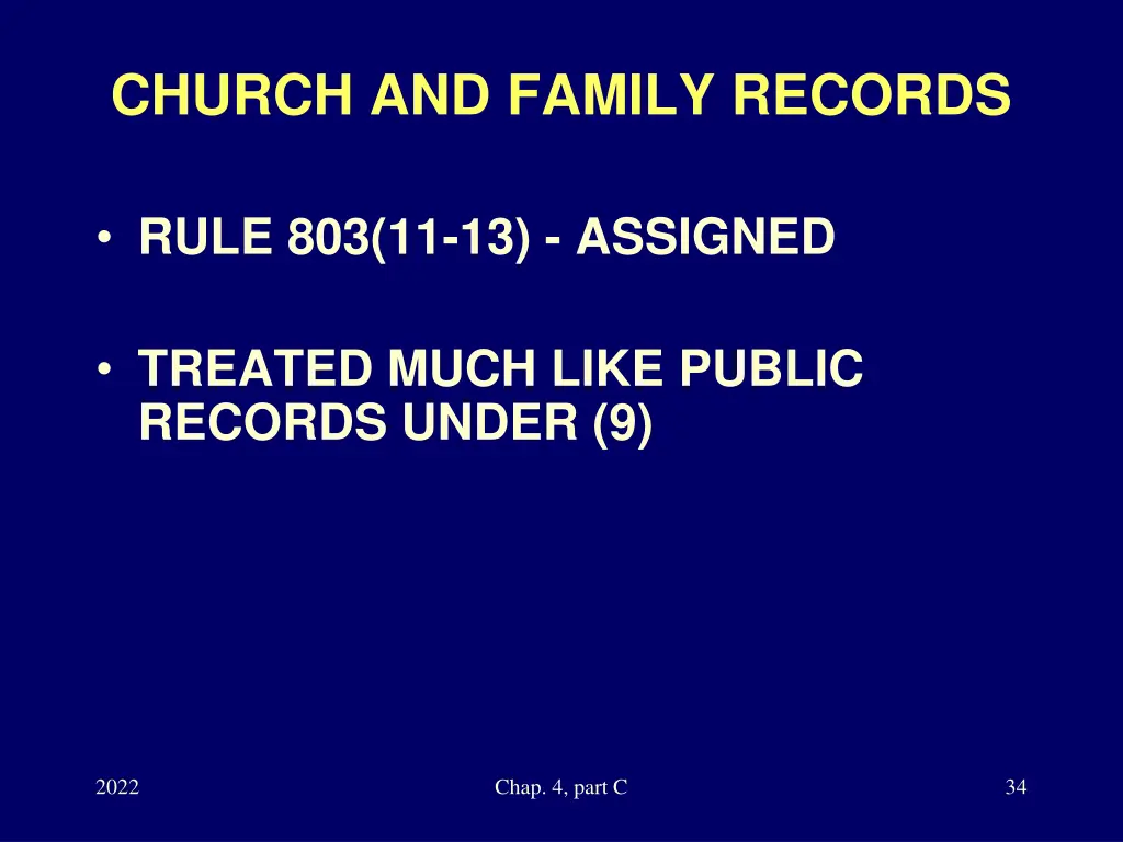 church and family records