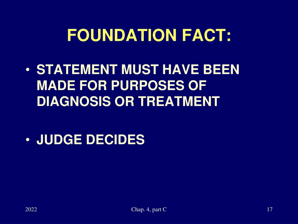 foundation fact