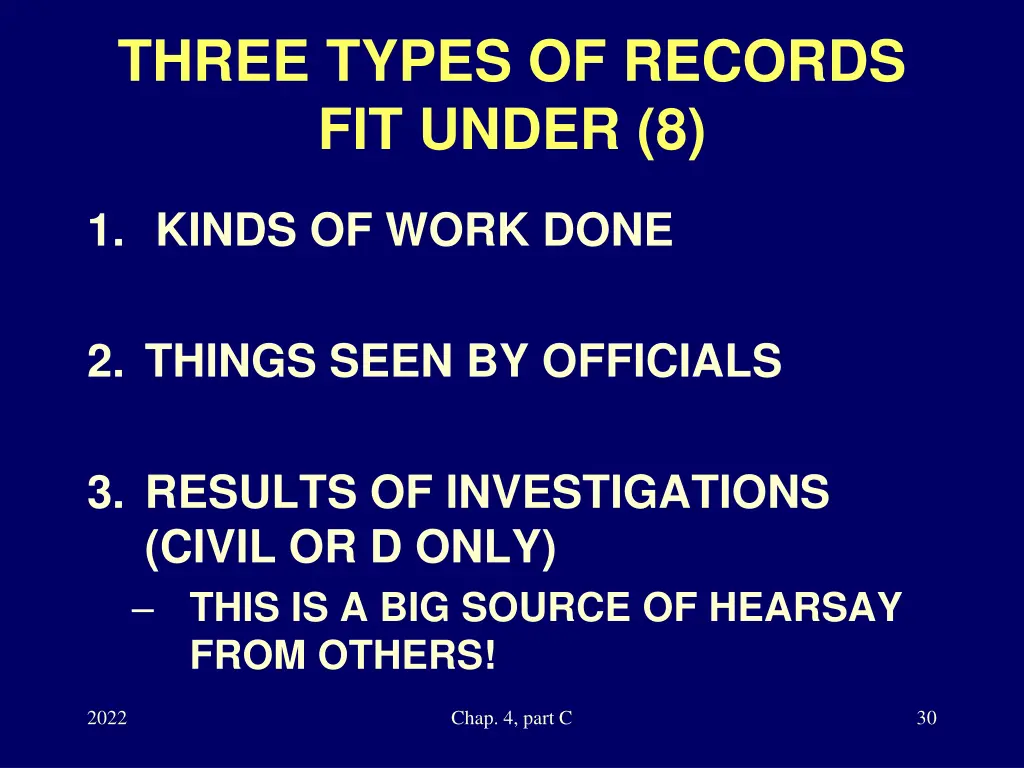 three types of records fit under 8