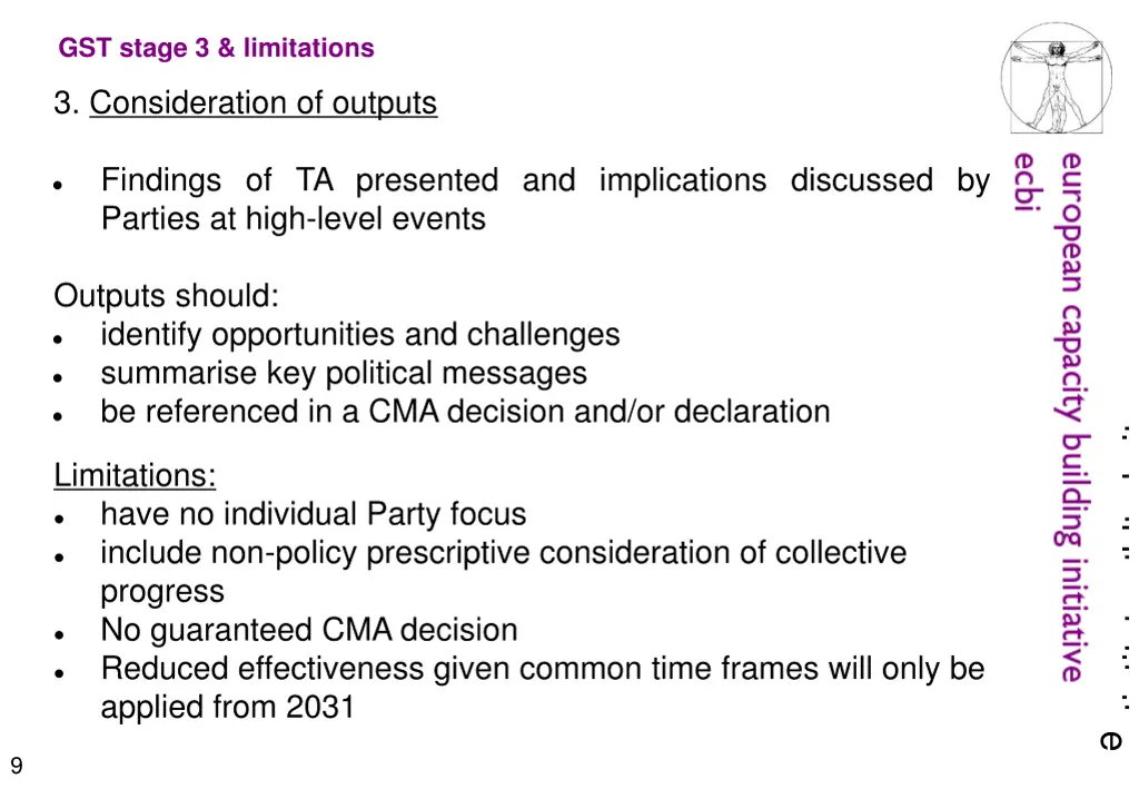 gst stage 3 limitations