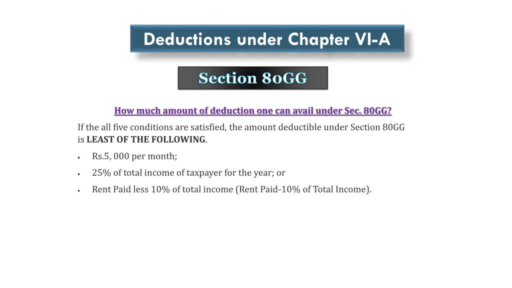 deductions under chapter vi a 10