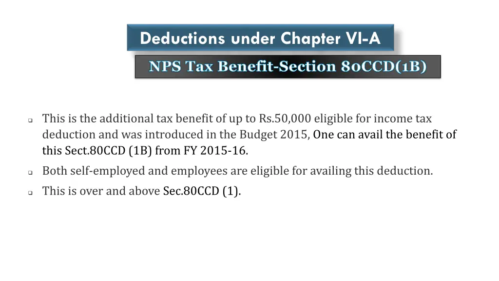 deductions under chapter vi a 2