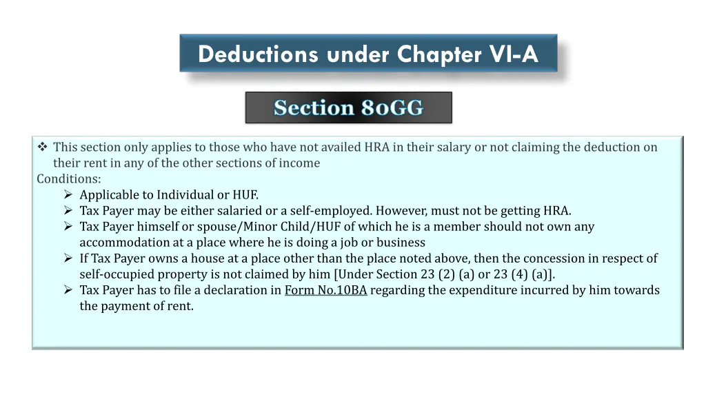 deductions under chapter vi a 9