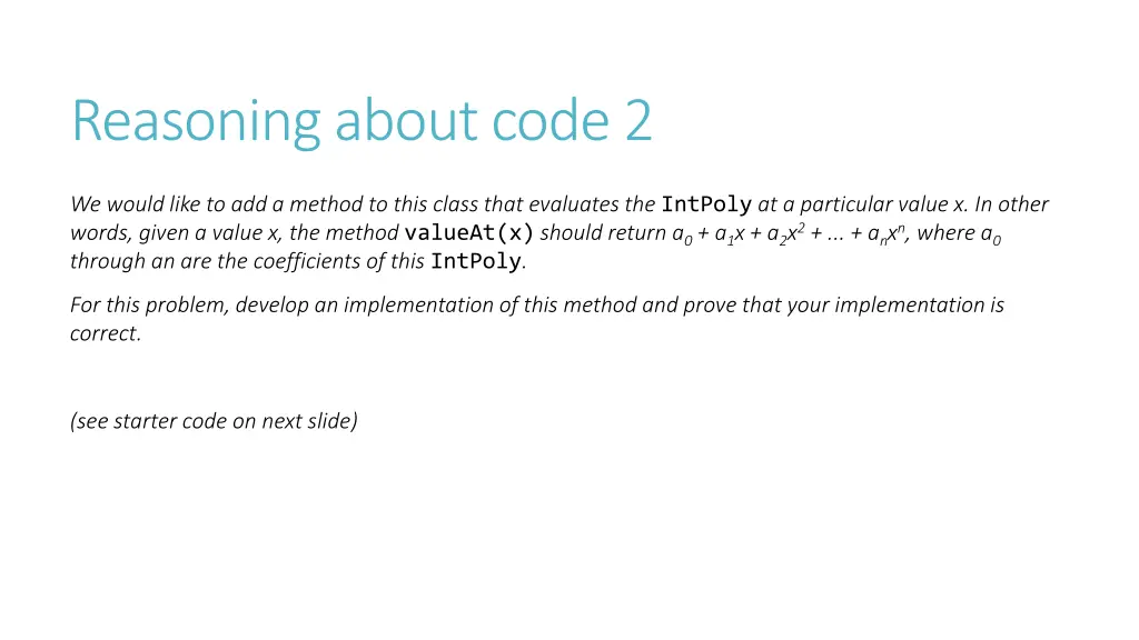 reasoning about code 2