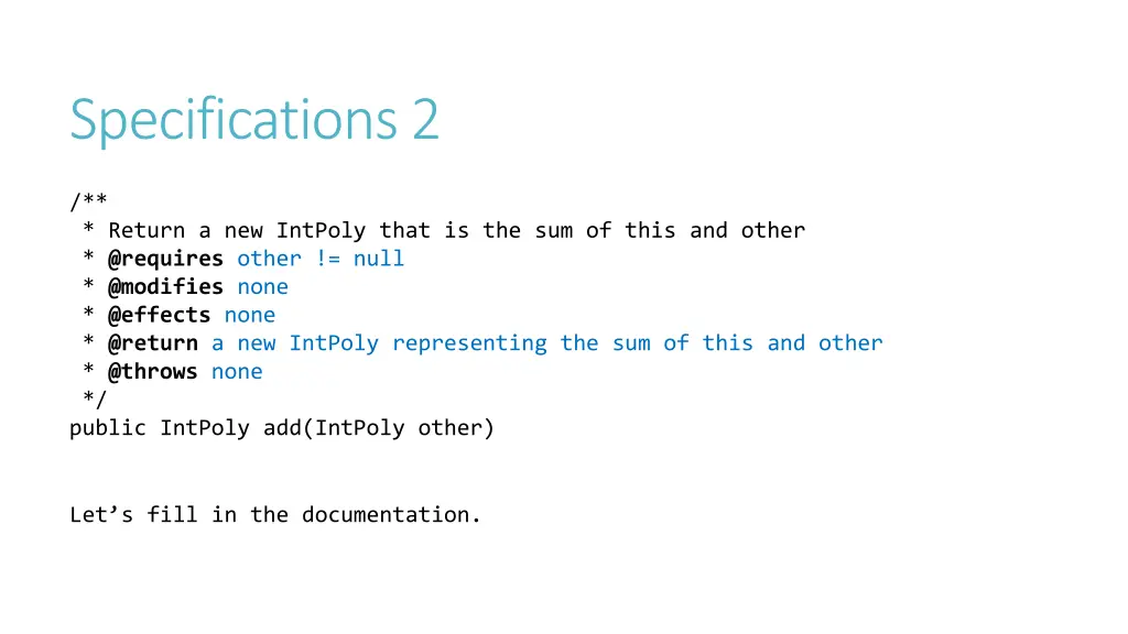 specifications 2 2