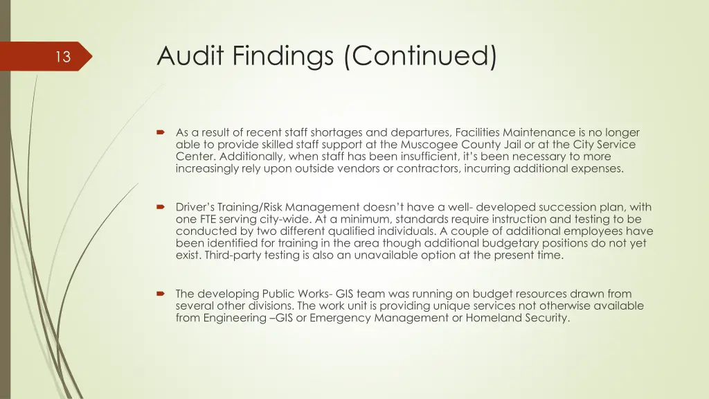 audit findings continued 2