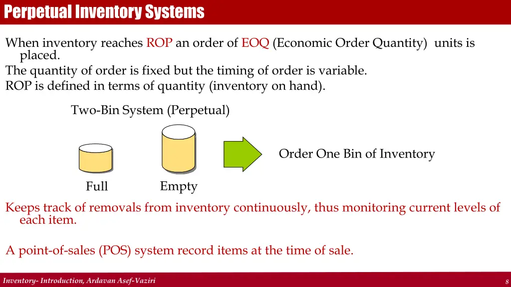perpetual inventory systems