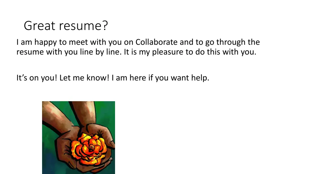 great resume i am happy to meet with