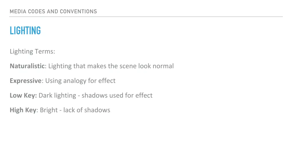 media codes and conventions 1