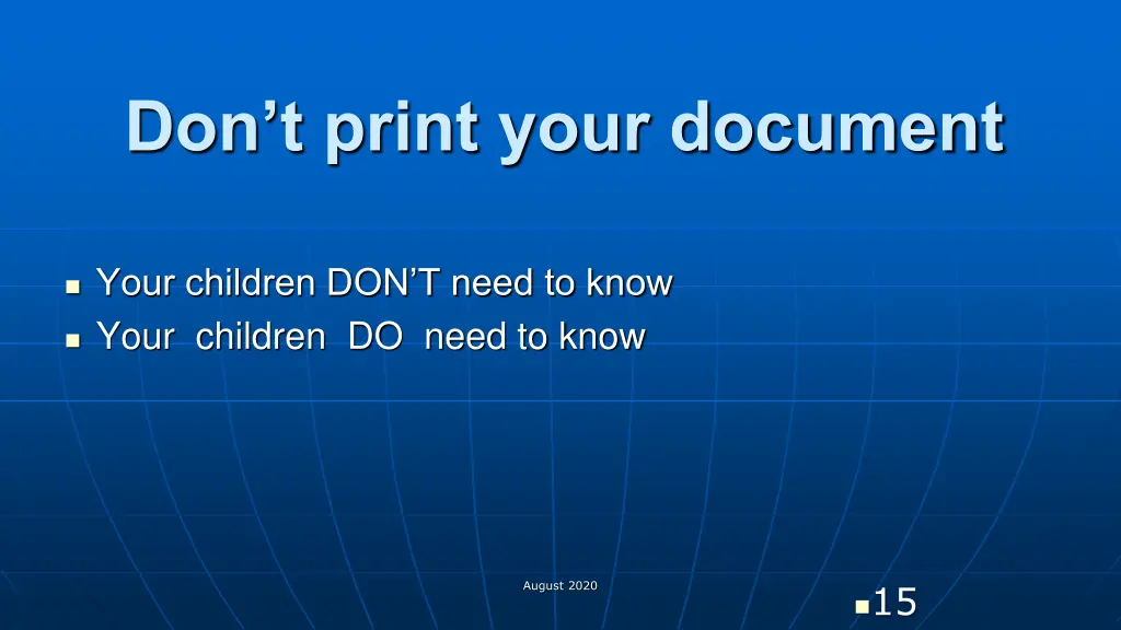 don t print your document