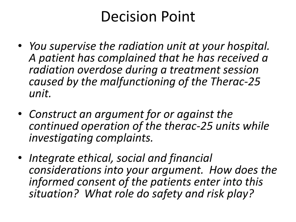 decision point