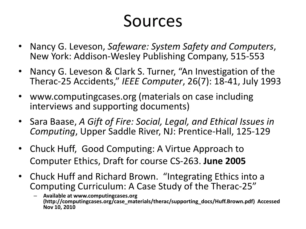 sources