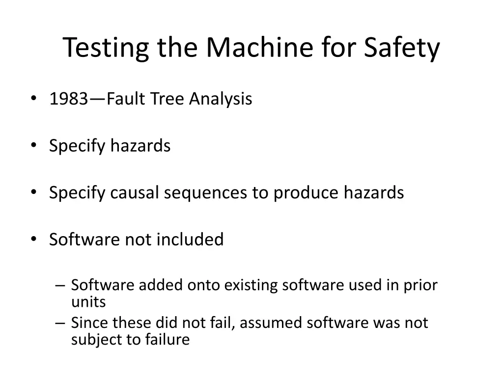 testing the machine for safety