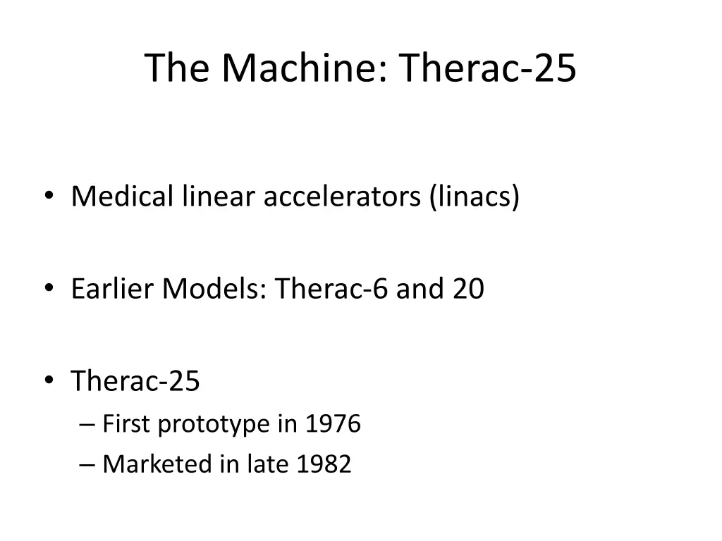 the machine therac 25