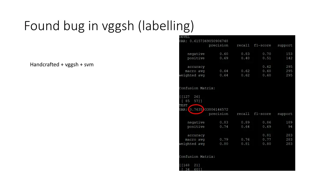 found bug in vggsh labelling