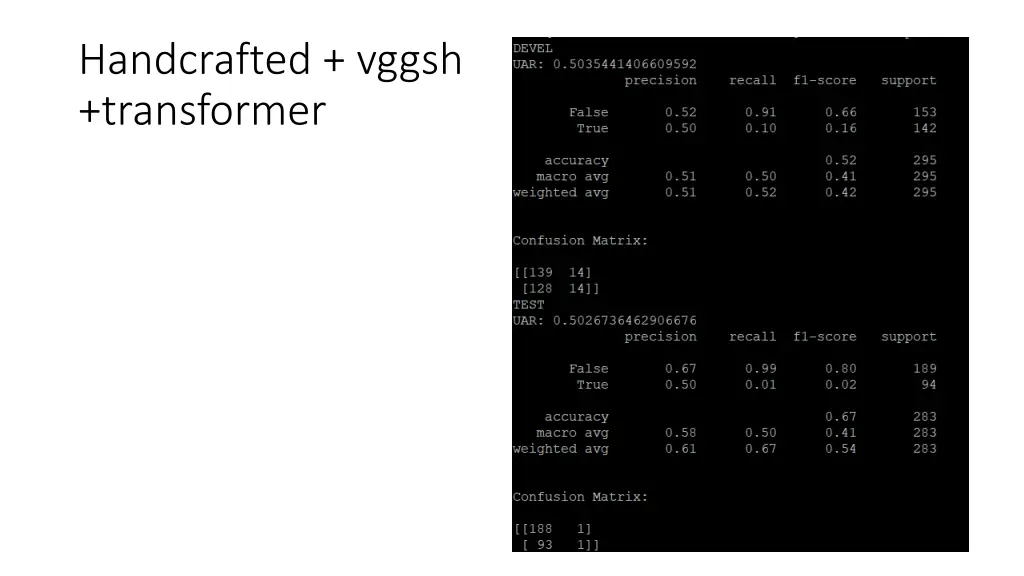 handcrafted vggsh transformer