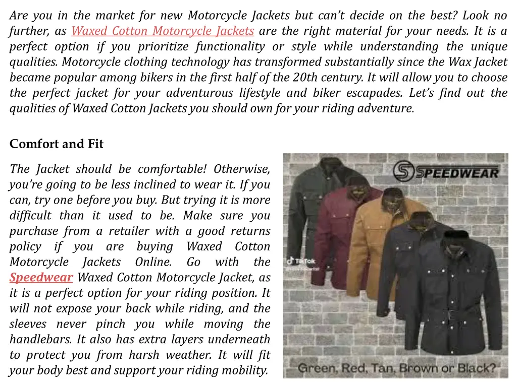 are you in the market for new motorcycle jackets