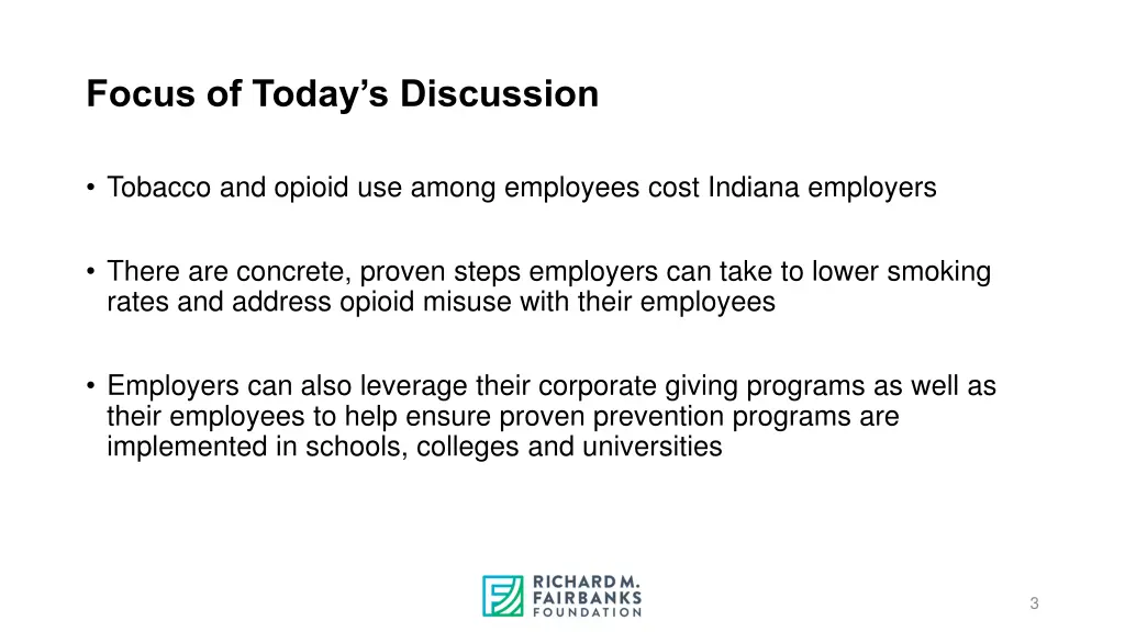 focus of today s discussion
