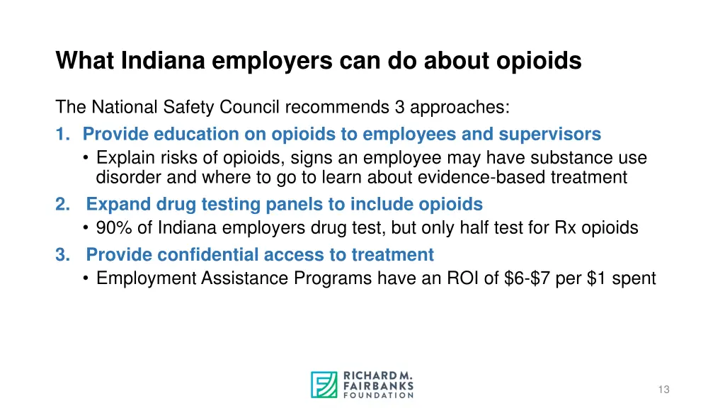 what indiana employers can do about opioids