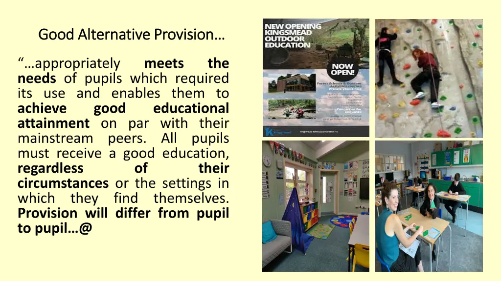 good alternative provision good alternative
