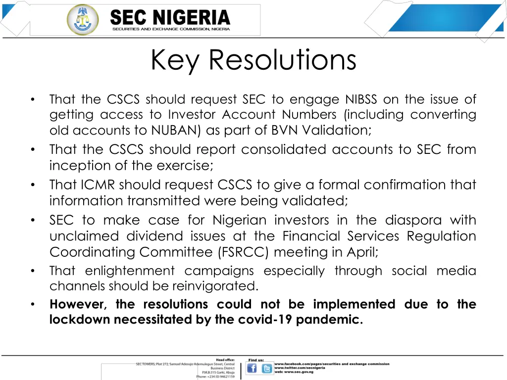 key resolutions