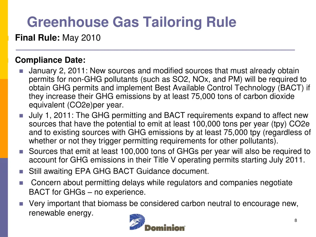 greenhouse gas tailoring rule final rule may 2010