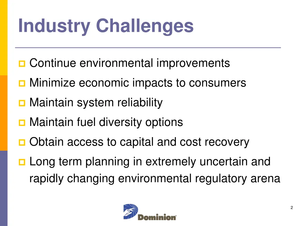 industry challenges