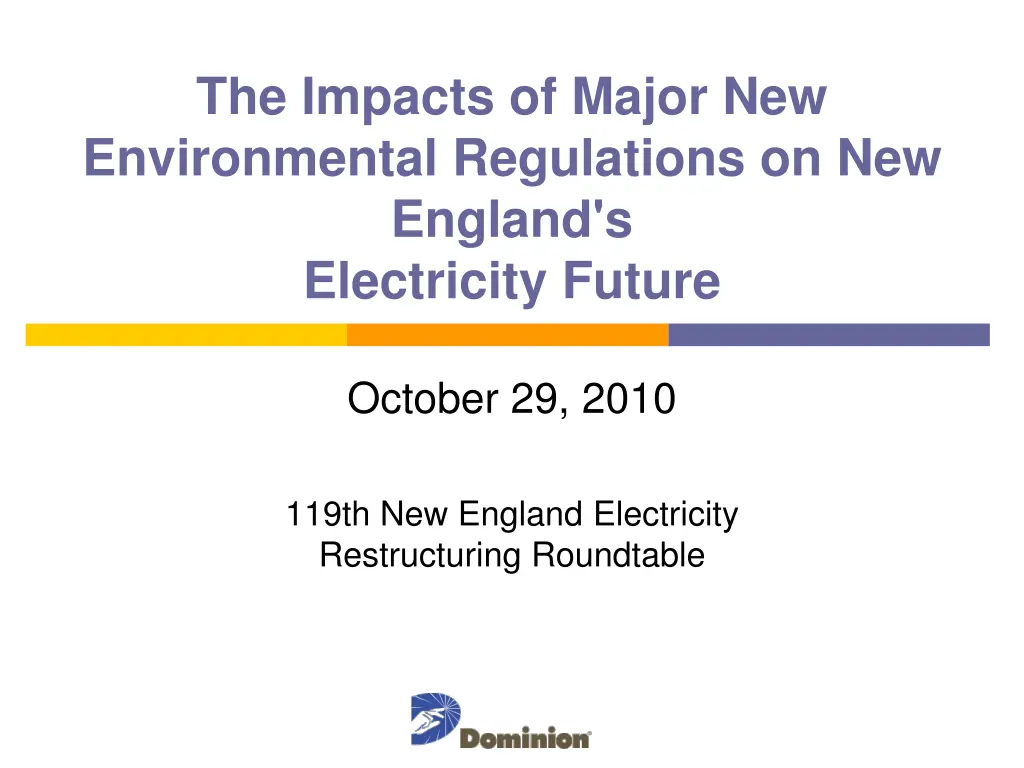 the impacts of major new environmental