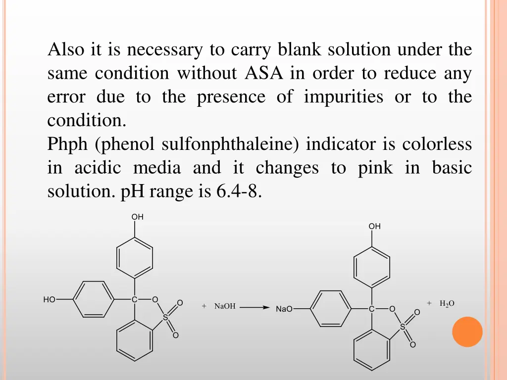 also it is necessary to carry blank solution