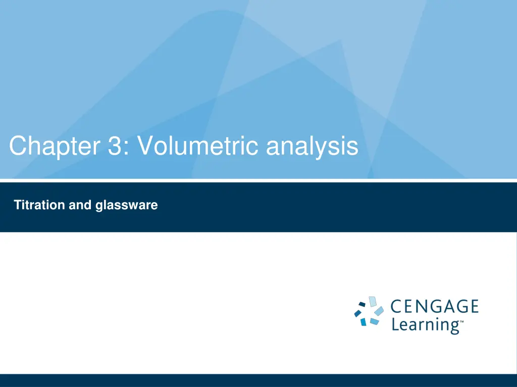 chapter 3 volumetric analysis