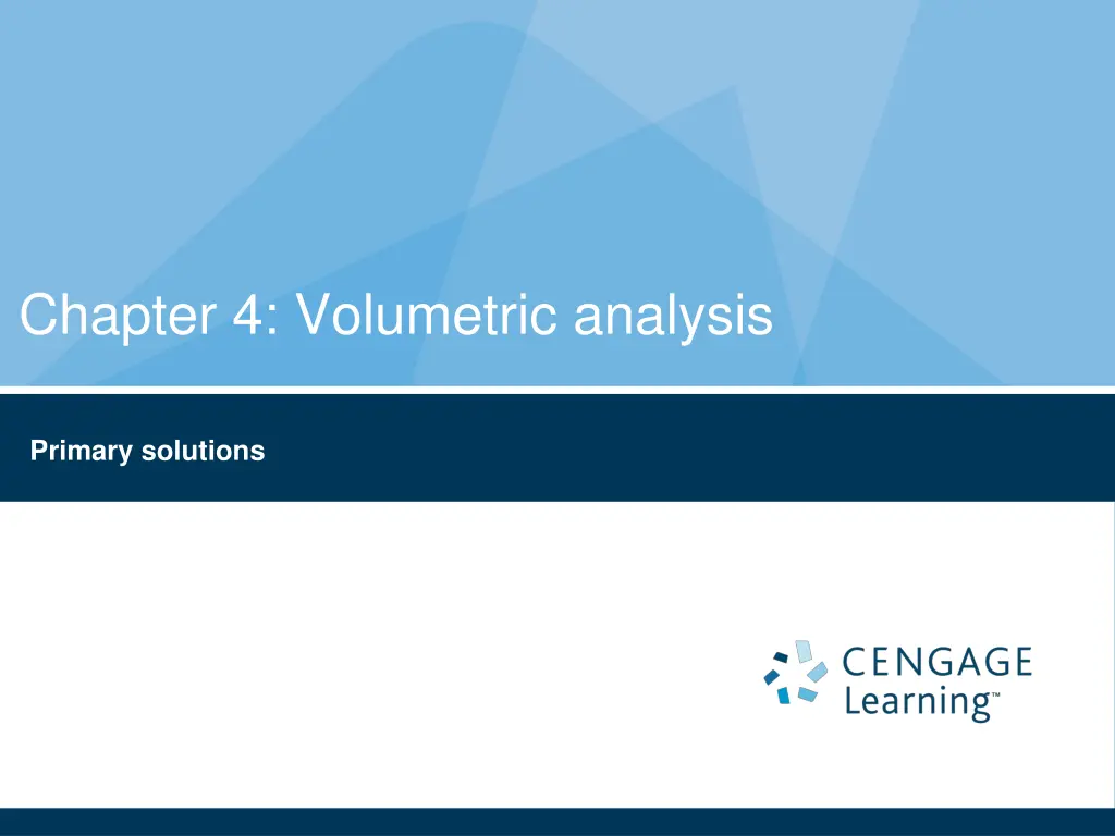chapter 4 volumetric analysis 1