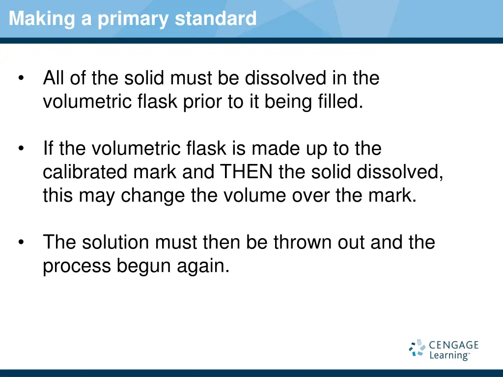 making a primary standard 1