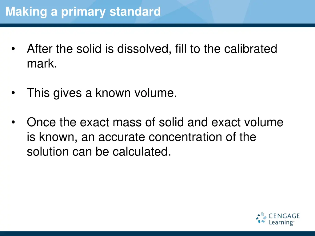 making a primary standard 2