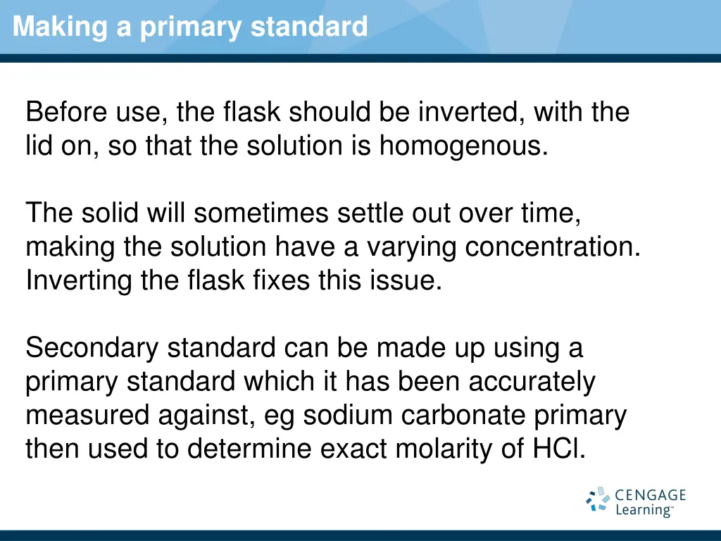 making a primary standard 3