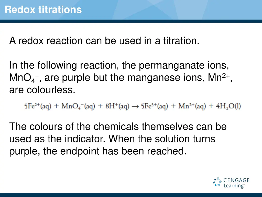 redox titrations