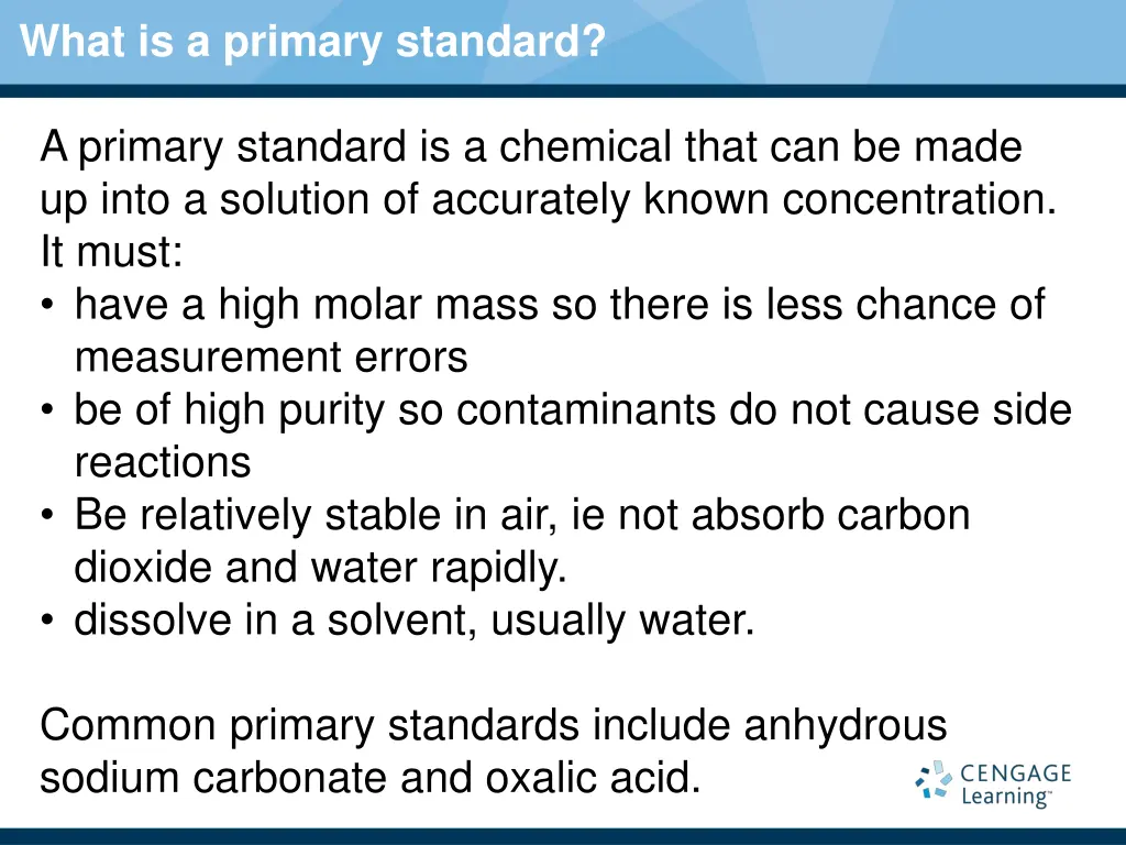 what is a primary standard