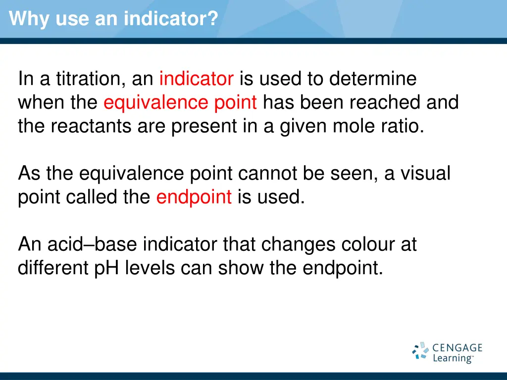 why use an indicator