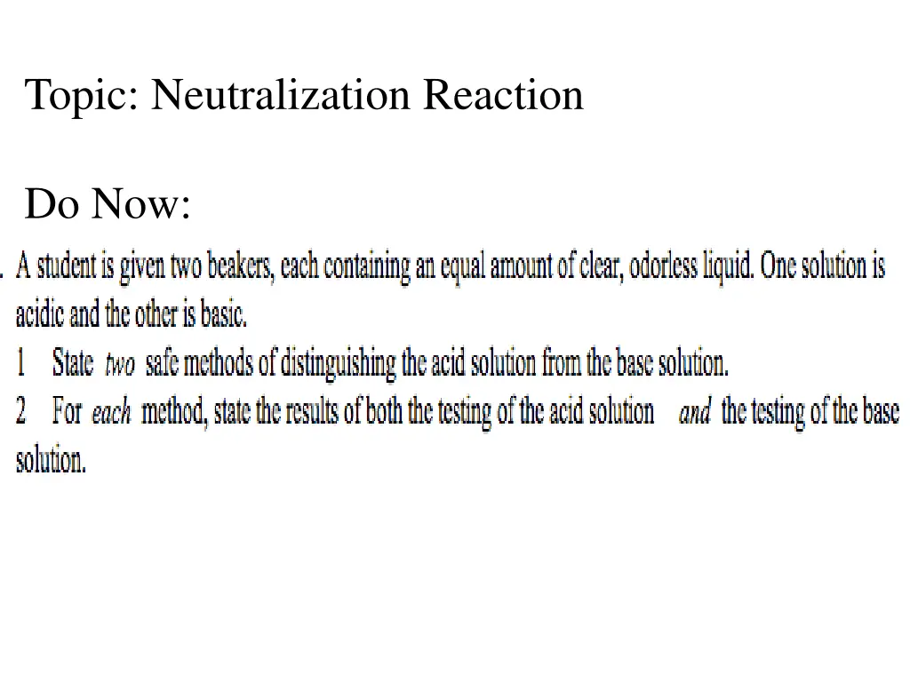 topic neutralization reaction