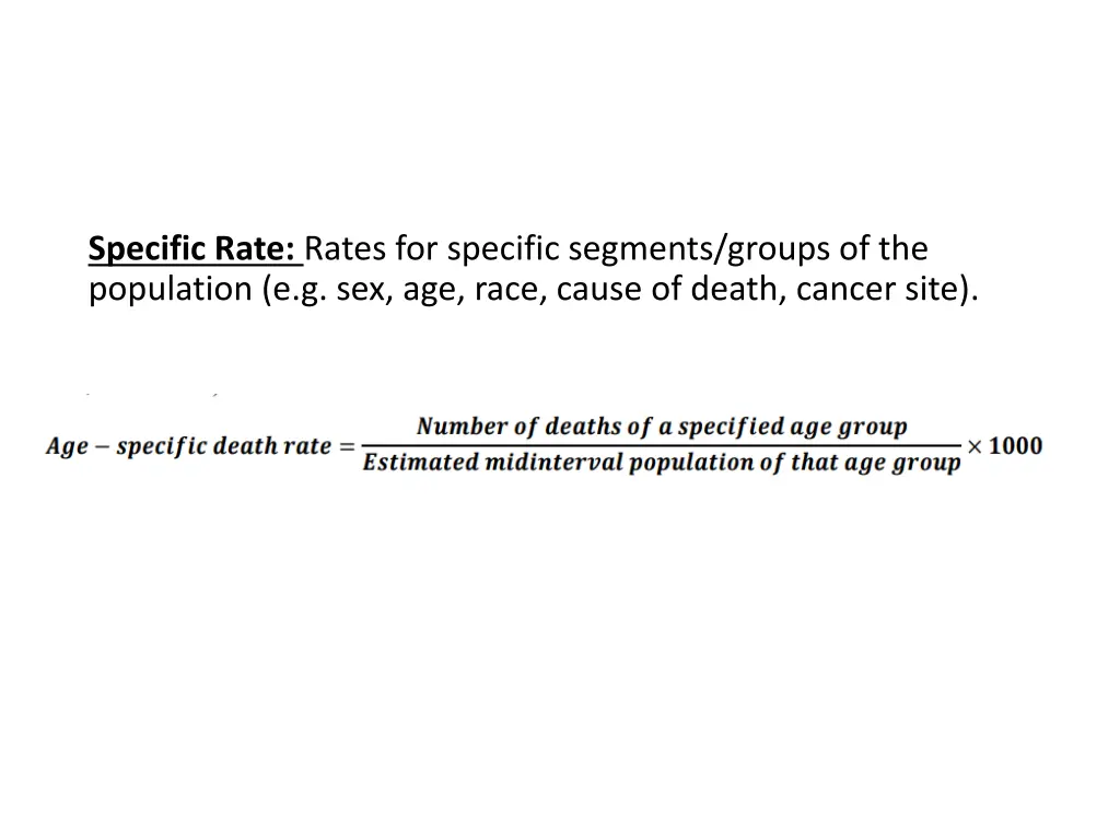 specific rate rates for specific segments groups