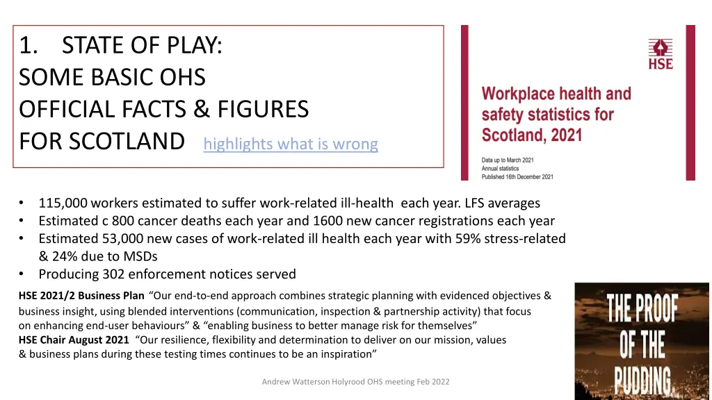 1 state of play some basic ohs official facts