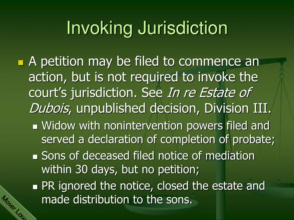 invoking jurisdiction
