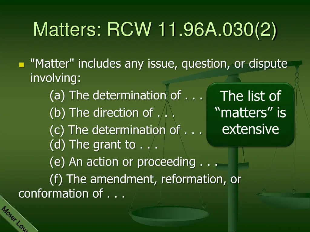 matters rcw 11 96a 030 2