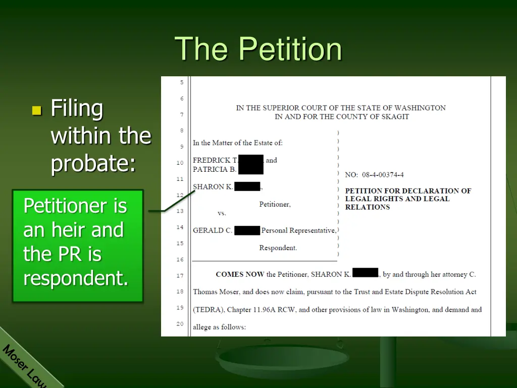 the petition
