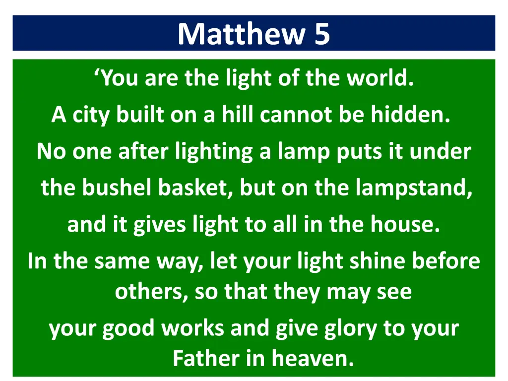 matthew 5