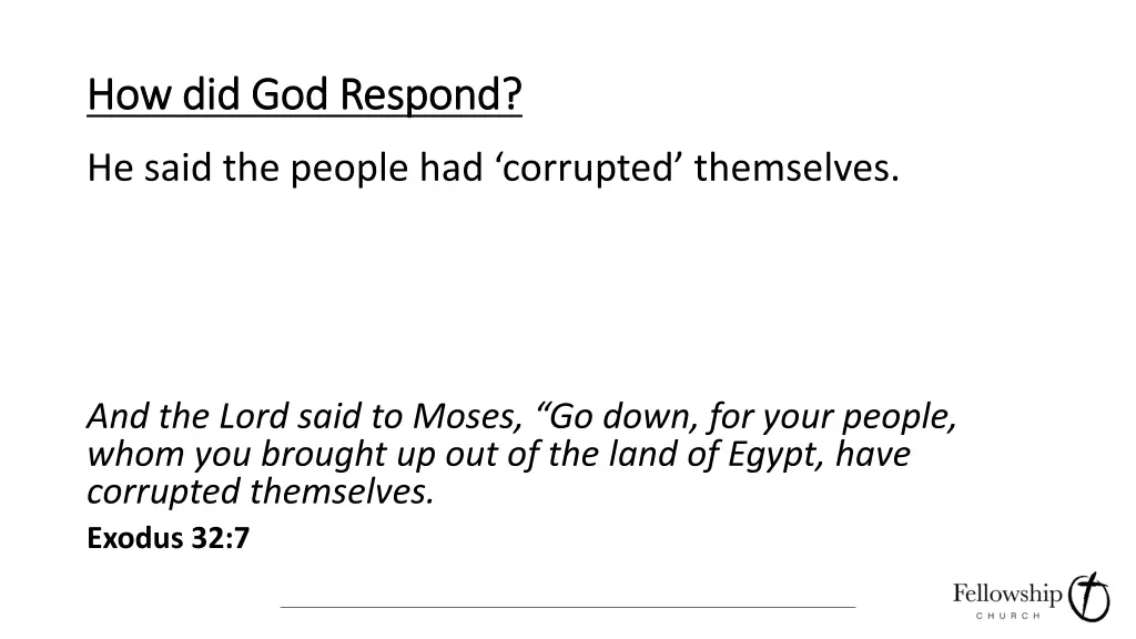 how did god respond how did god respond